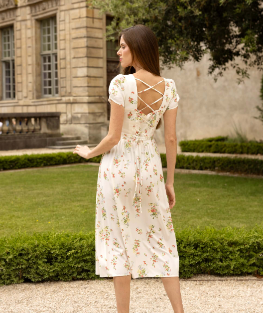 1GL0426-090 [GAALA] Estelle Button Down Dress Floral (EU)