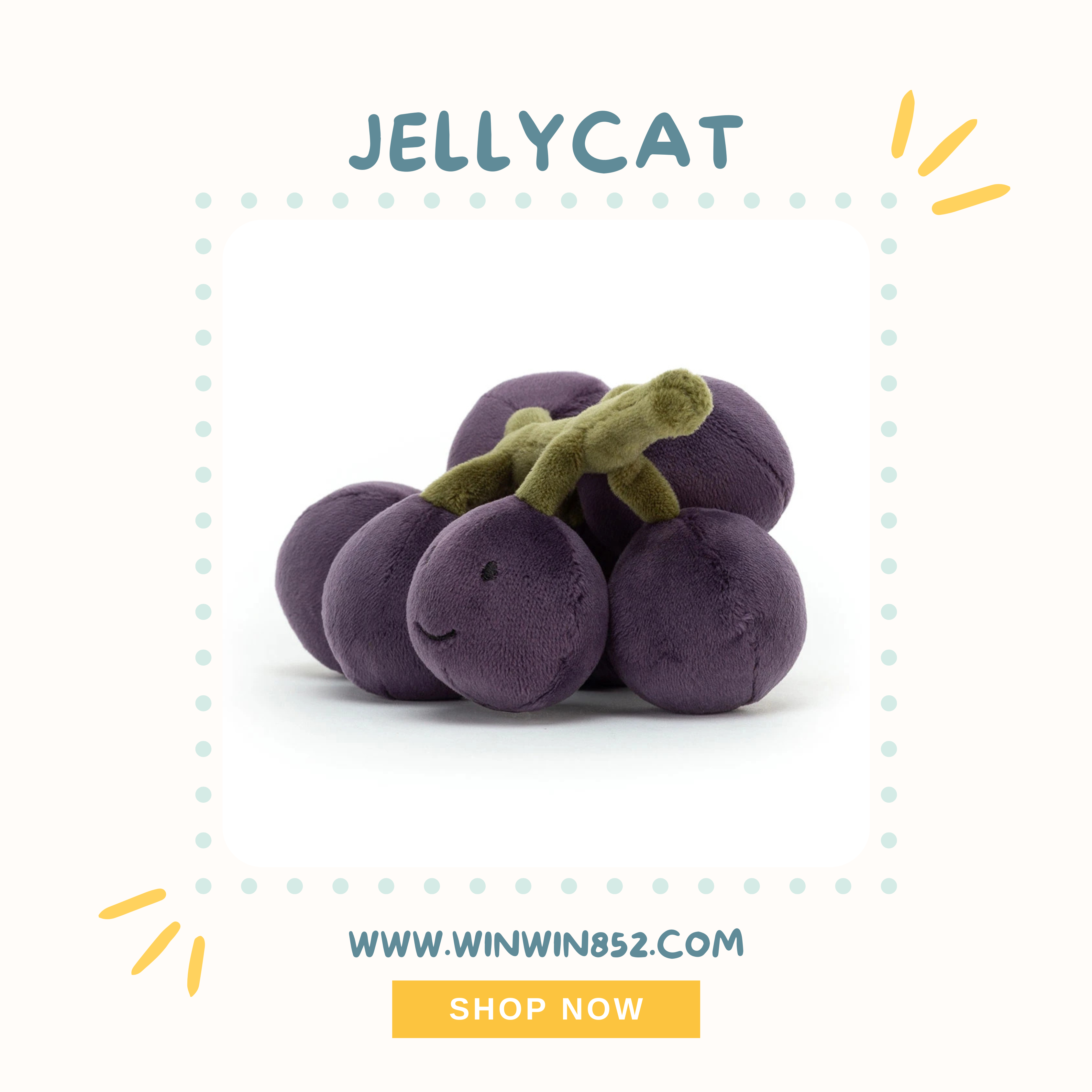 Jellycat Fabulous Fruit Grapes