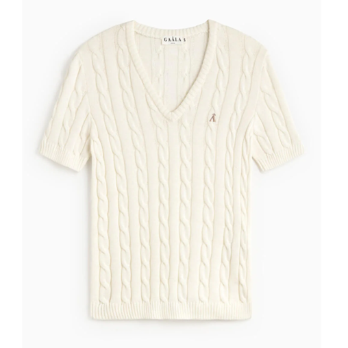 1GL0426-283 [GAALA] Talina Cable Knit Top Cream (EU)