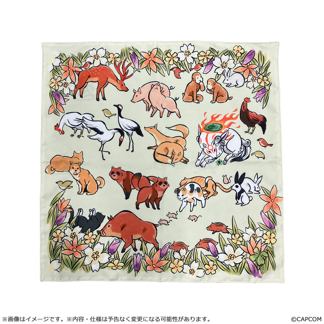 CAPCOM "Ōkami" 20th Anniversary Reproduction Furoshiki - Illustrated by Kenichirō Yoshimura (11th Anniversary Edition)