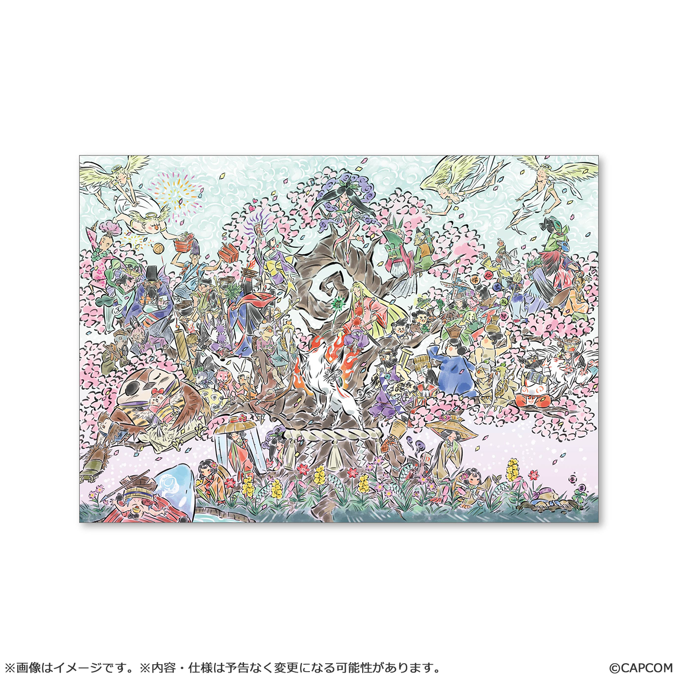 CAPCOM "Ōkami" 20th Anniversary Reproduction B2 Poster - Illustrated by Mari Shimazaki (12th Anniversary Edition)