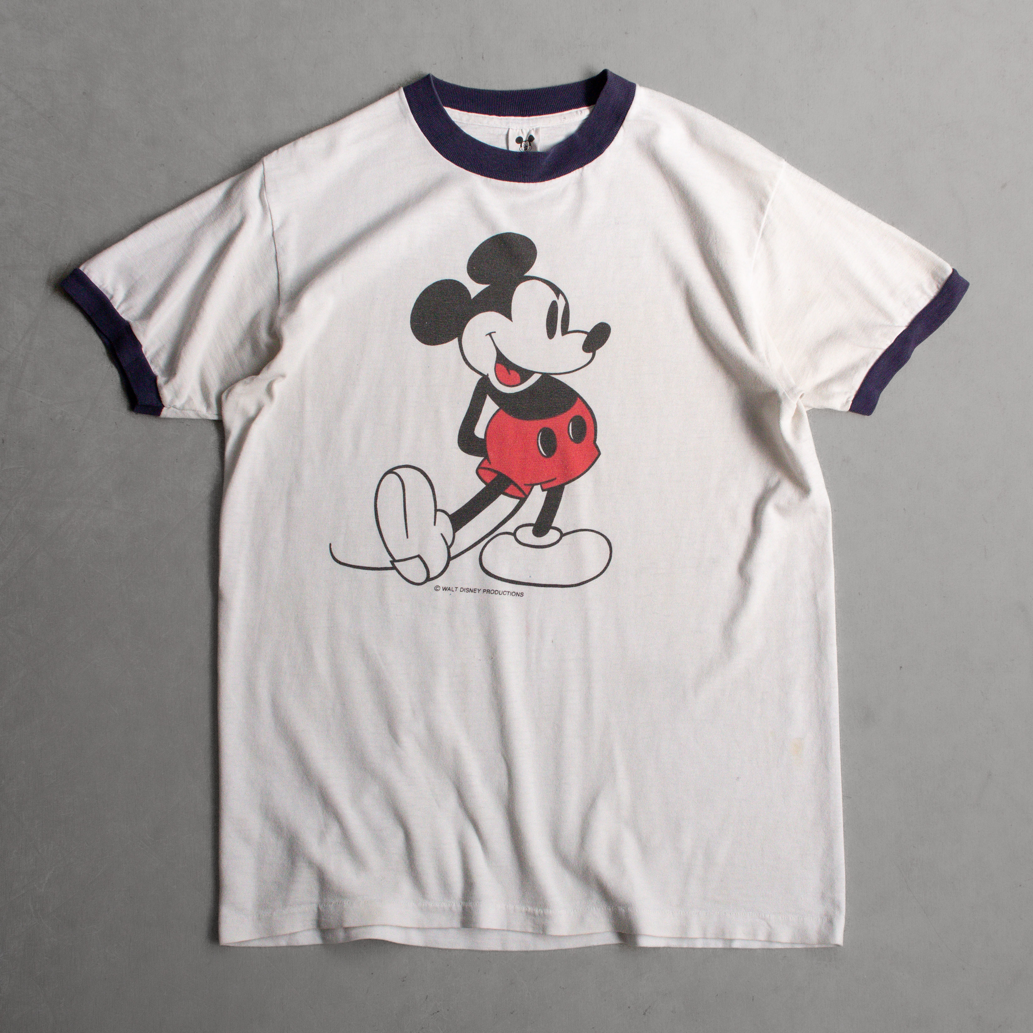70-80S VINTAGE DISNEY RINGER TEE 美國製 迪士尼 米奇 滾邊 短袖 T恤