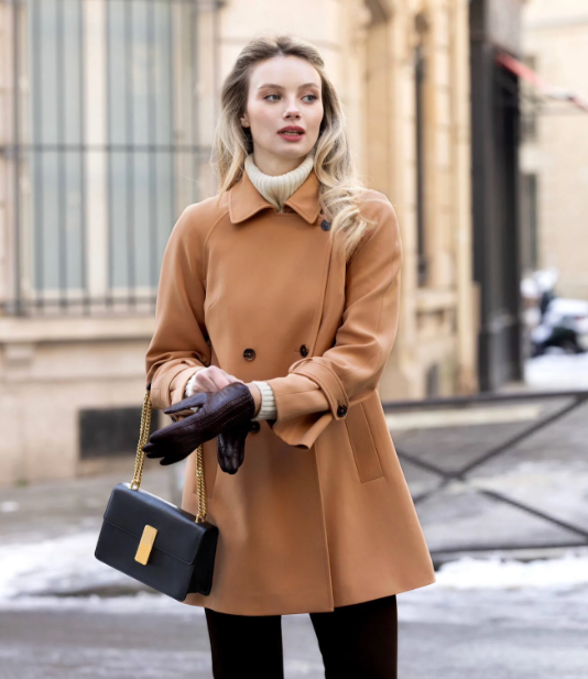 1GL0426-099 [GAALA] Francine Short Trench Coat Beige (EU)