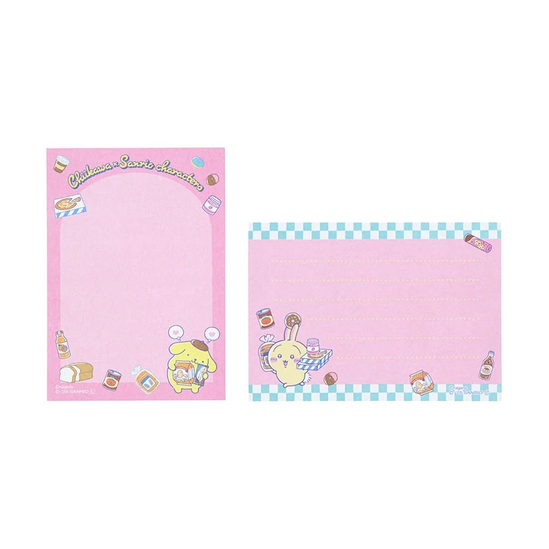 Sun-star Chiikawa x Sanrio Memo Series | **10 sheets for each design, total 20 sheets**