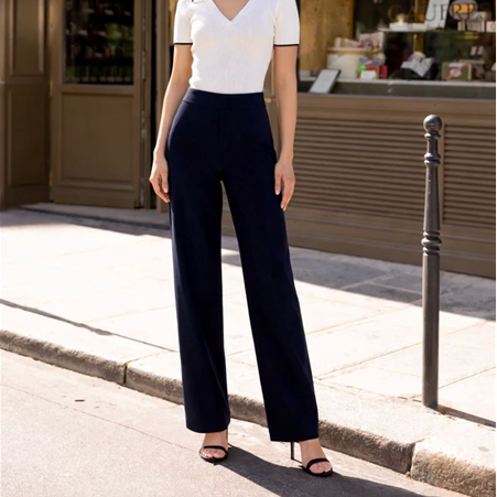 1GL0426-266 [GAALA] Richmond Straight Leg Pants Navy (EU)