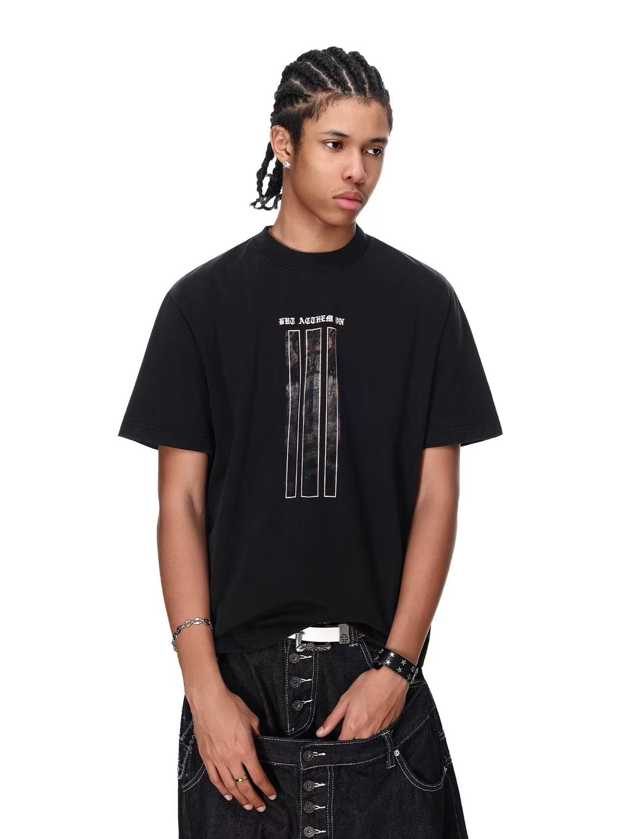 《S.V》廢土榮光羽翼噴漆感短T