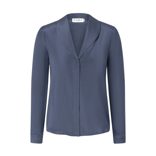 1GL0426-261 [GAALA] Rhea Silk Blouse Grey Blue (EU)