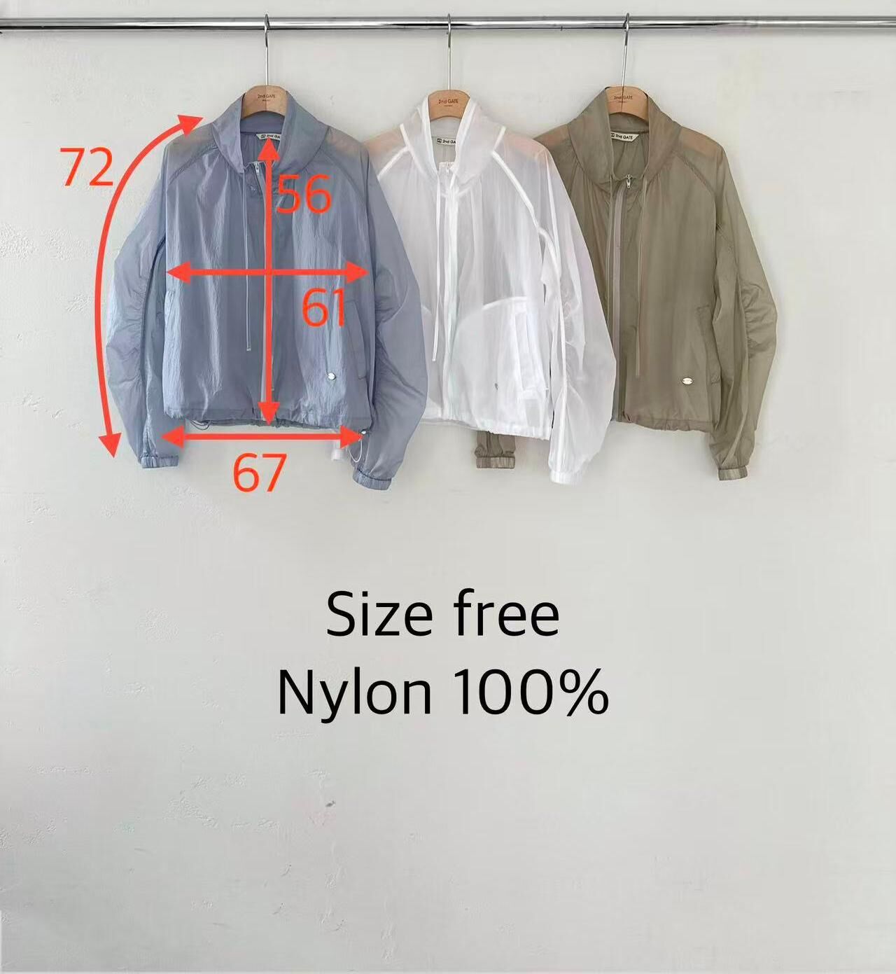 SG6122 尼龍防曬透膚風褸