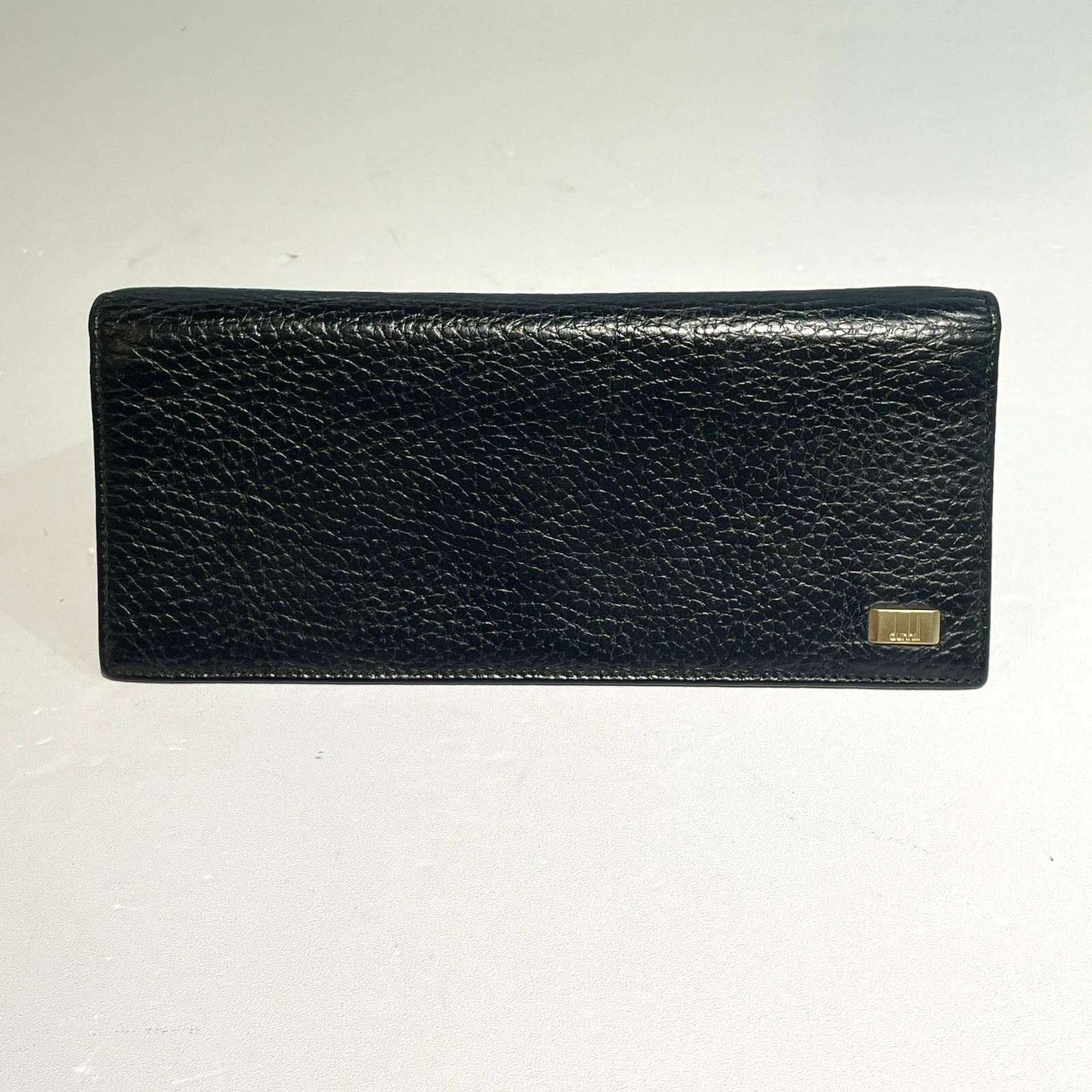 本週特價!!! 99%NEW二手Dunhill long Wallet 黑色牛皮,登喜路長銀包 #香榭站正品