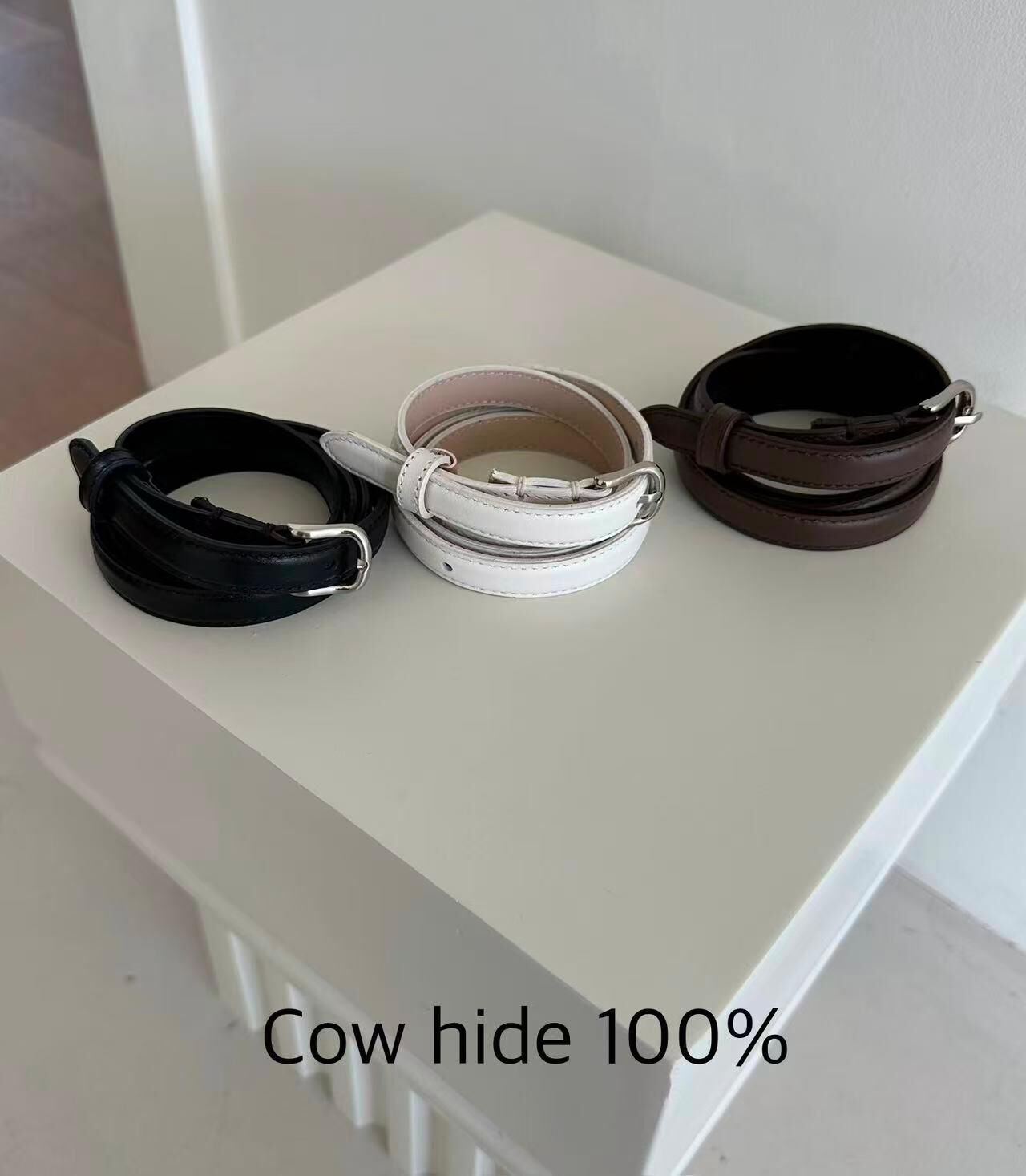 SG6127 牛皮銀扣百搭皮帶 *優惠碼不適用*