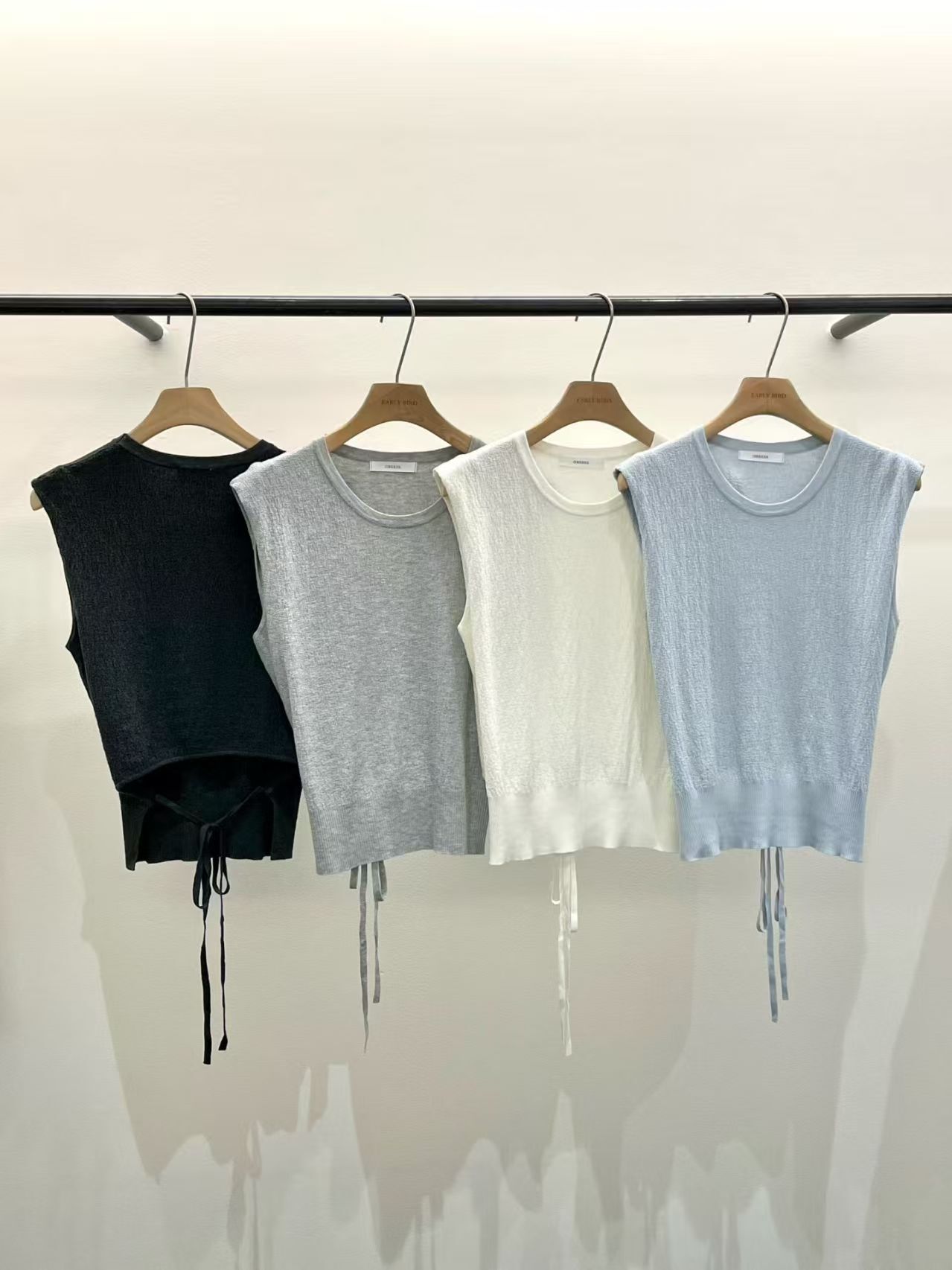 OB6110 可綁帶無袖針織背心