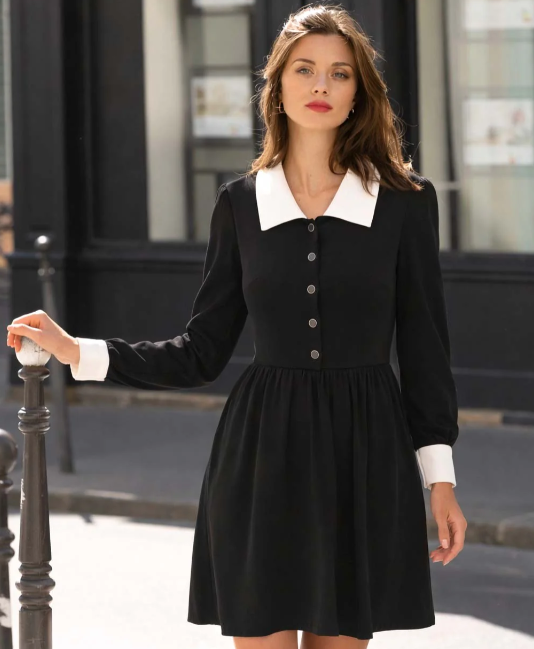 1GL0426-116 [GAALA] Ginny Collared Dress Black (EU)