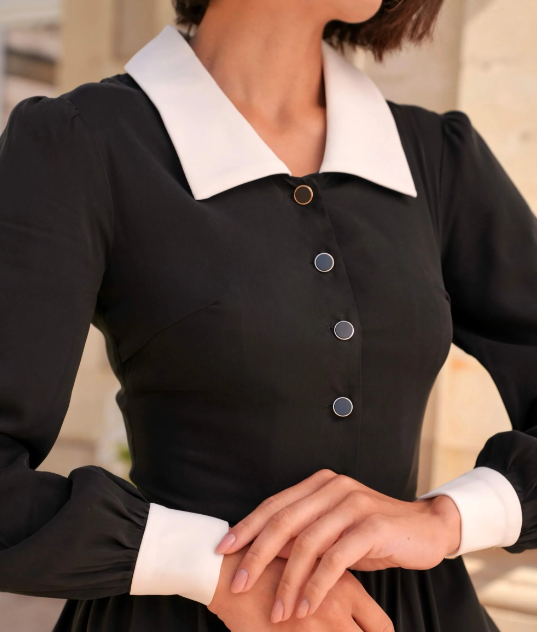 1GL0426-116 [GAALA] Ginny Collared Dress Black (EU)