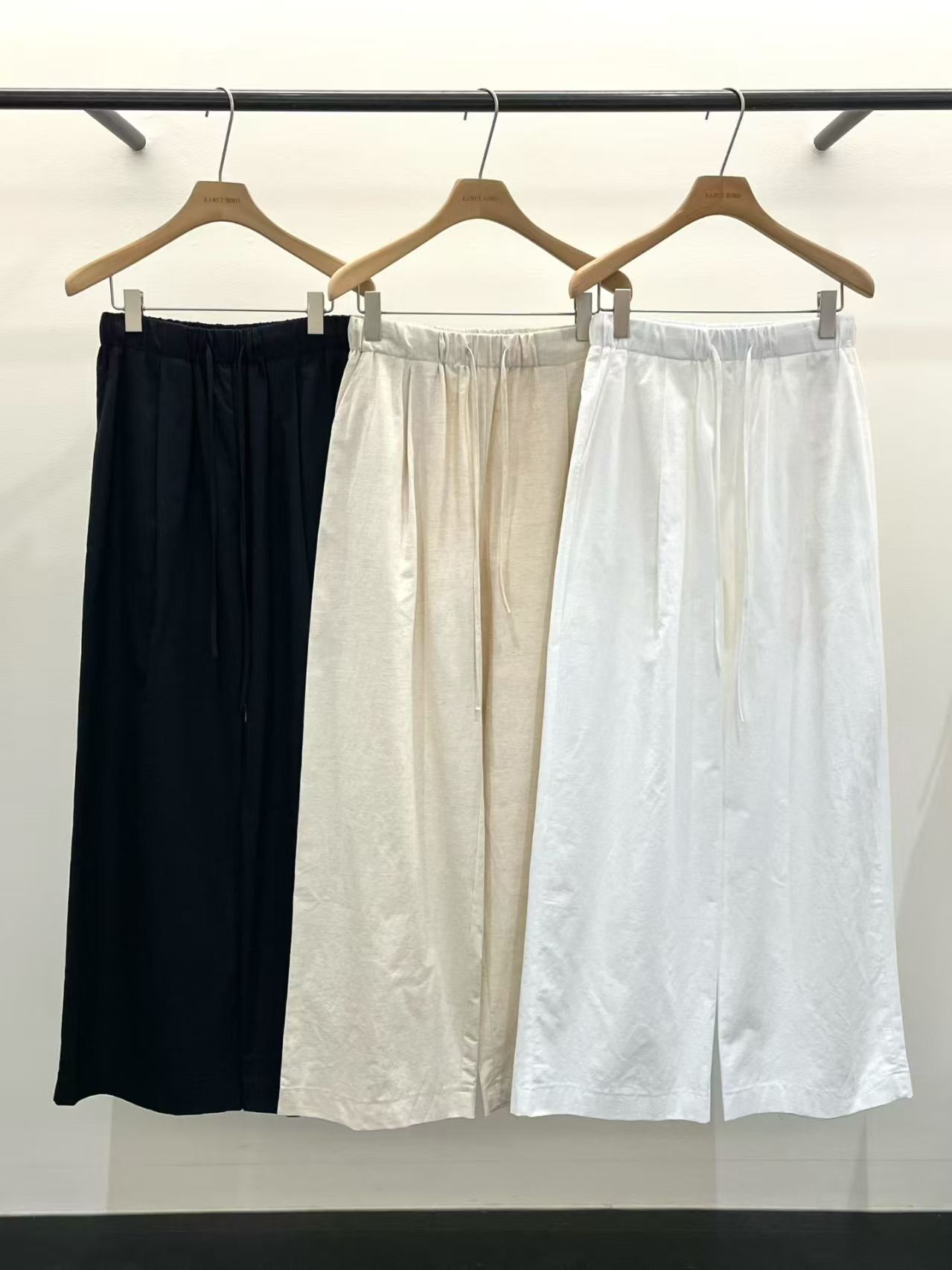 OB6113 全橡根寬腳長褲