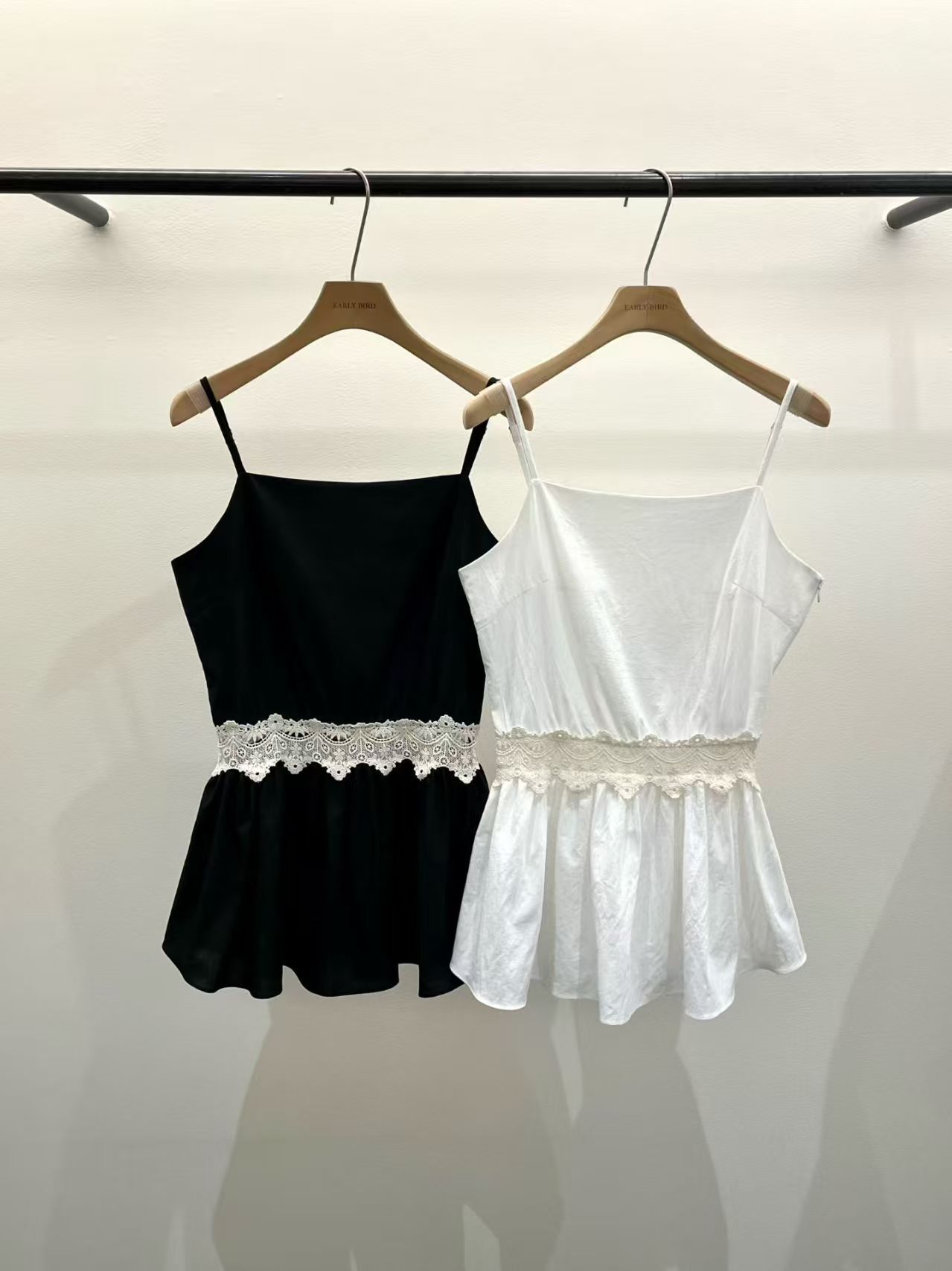 OB6114 可調肩帶蕾絲中腰連身裙