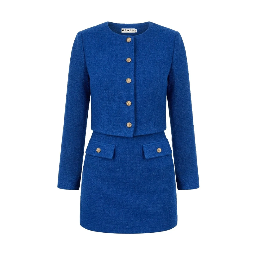 1GL0426-121 [GAALA] Harmony Tweed Two Piece Jacket Blue (EU)