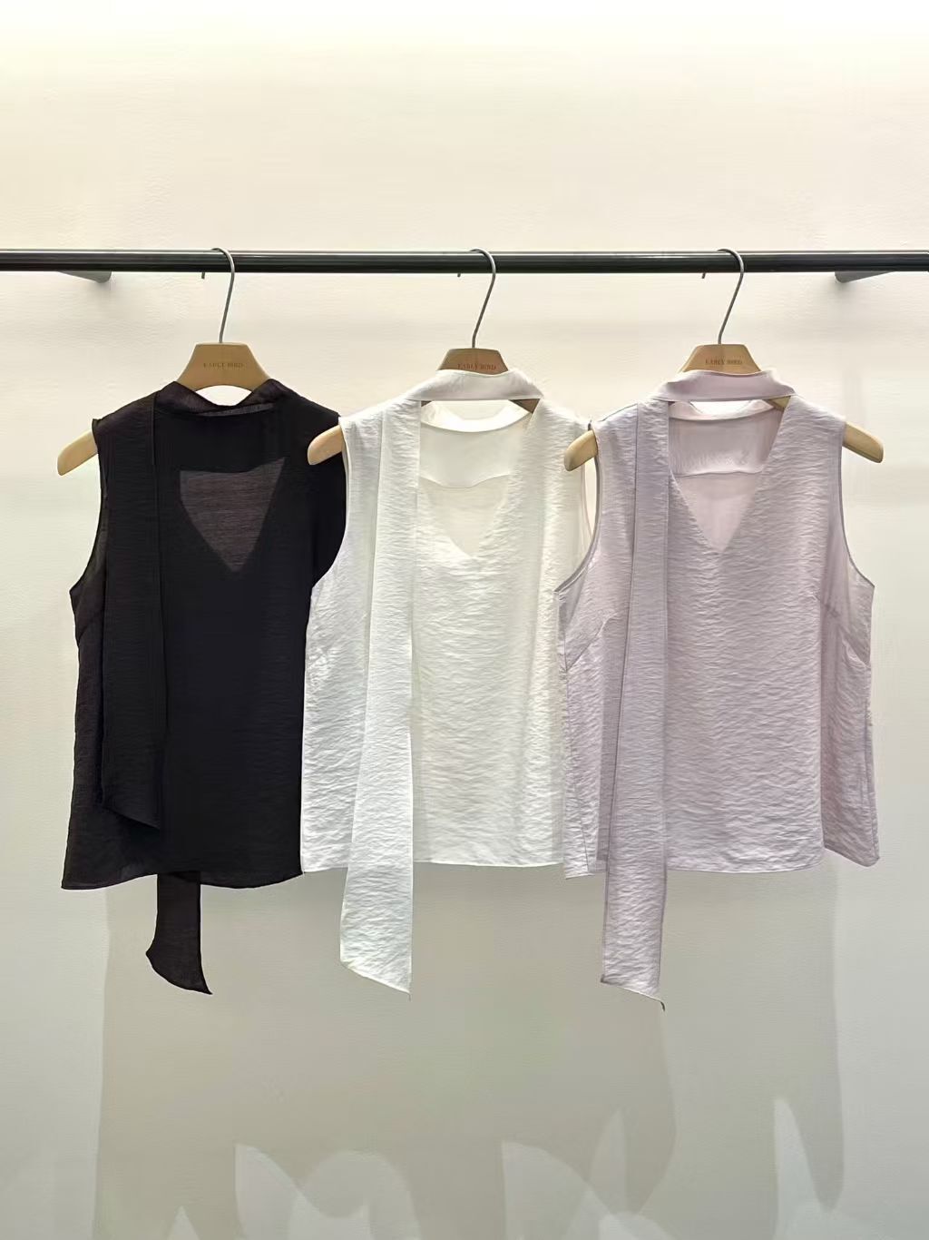 OB6115 前後兩著附領帶上衣