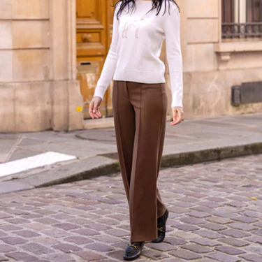 1GL0426-242 [GAALA] Nala Pants Brown Fishbone (EU)