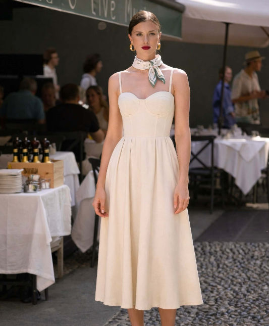 1GL0426-131 [GAALA] Isla Corset Dress Cream (EU)