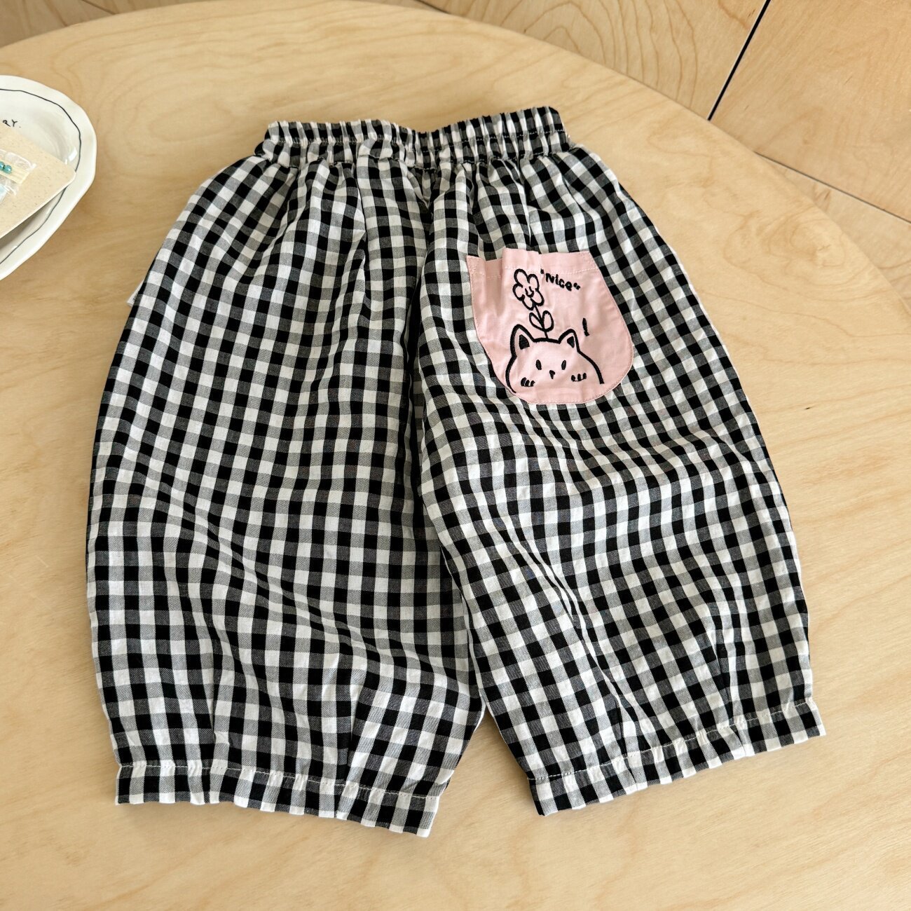 任選兩件$400【H0751】格紋花朵防蚊褲(90-140)