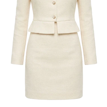 1GL0426-231 [GAALA] Milana Tweed Two Piece Butter Cream (EU)