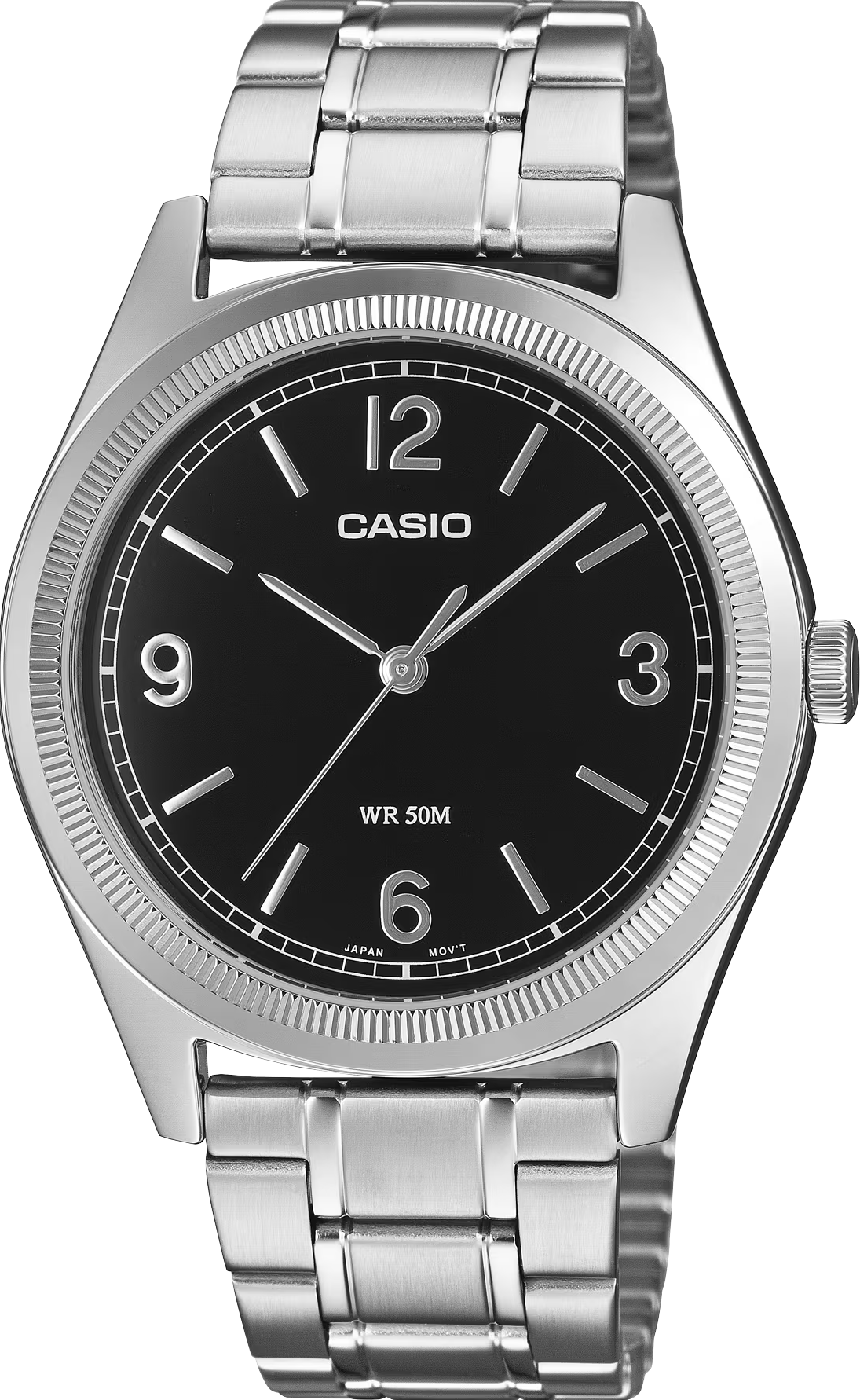 萬年鐘錶 - CASIO 卡西歐 石英機芯簡約設計指針不鏽鋼男錶 MTP-B210D-1A 錶徑39.5MM