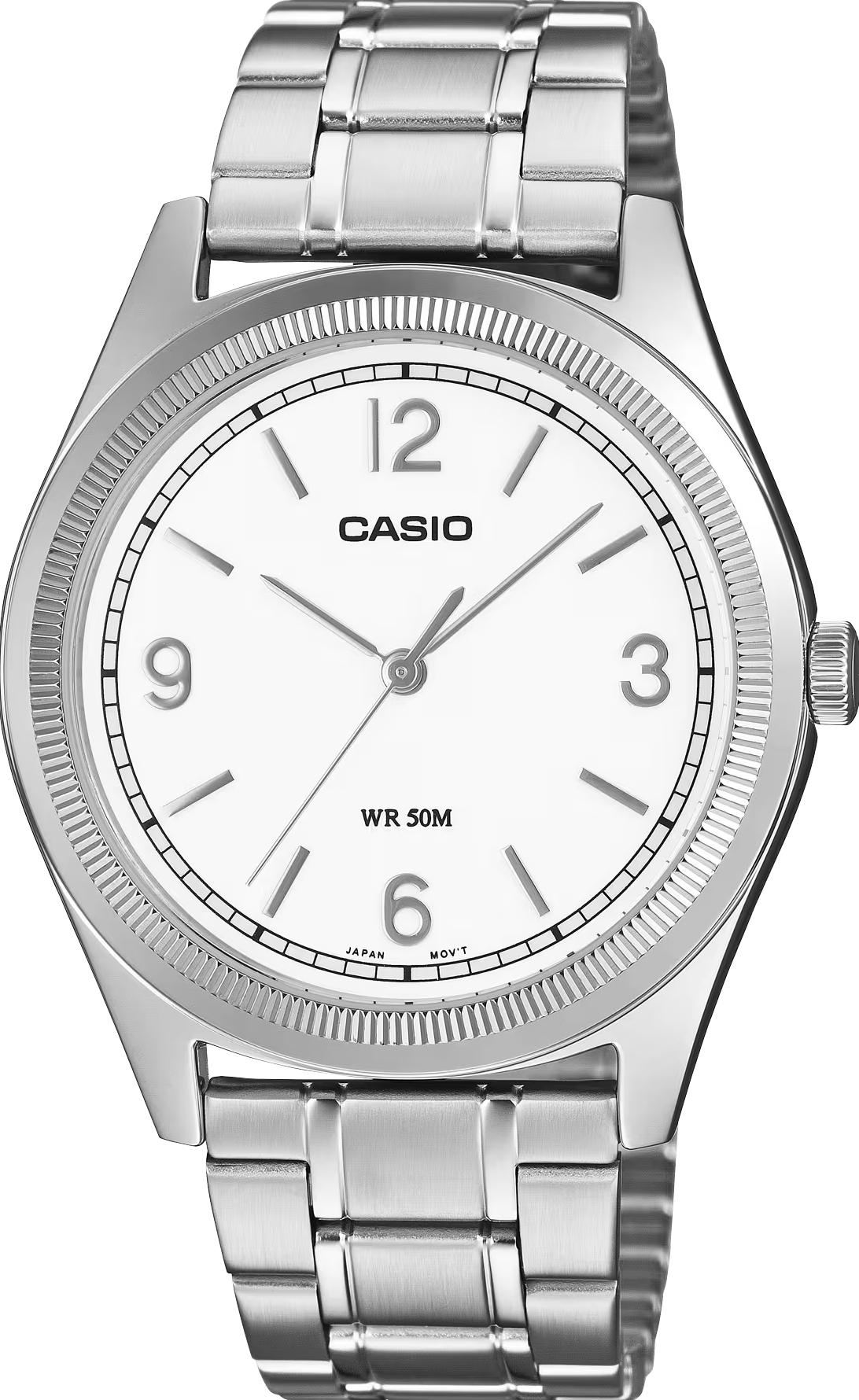 萬年鐘錶 - CASIO 卡西歐 石英機芯簡約設計指針不鏽鋼男錶 MTP-B210D-7A  錶徑39.5MM