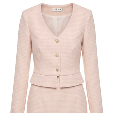 1GL0426-227 [GAALA] Milana Tweed Two Piece (Jacket) Peach (EU)