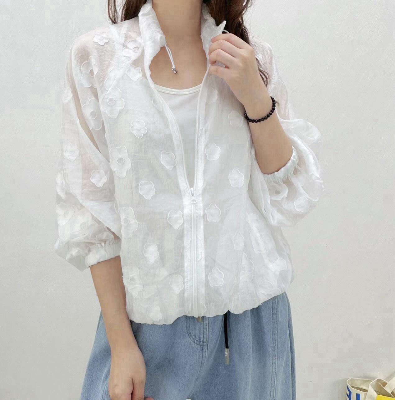 【可愛必備的立體小花防曬罩衫】（現貨）
