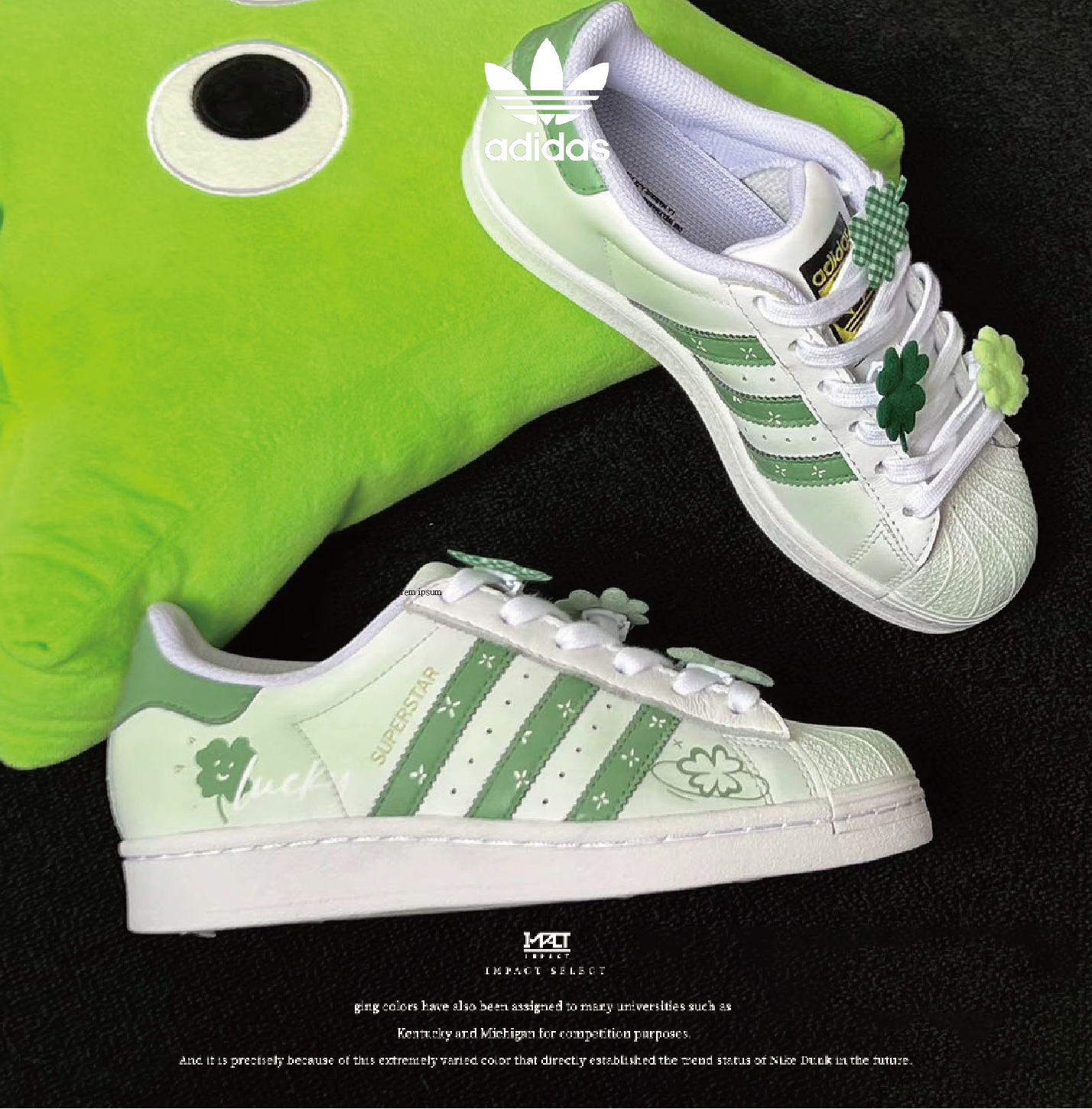 【訂製款】adidas originals SUPERSTAR GS 四葉幸運草