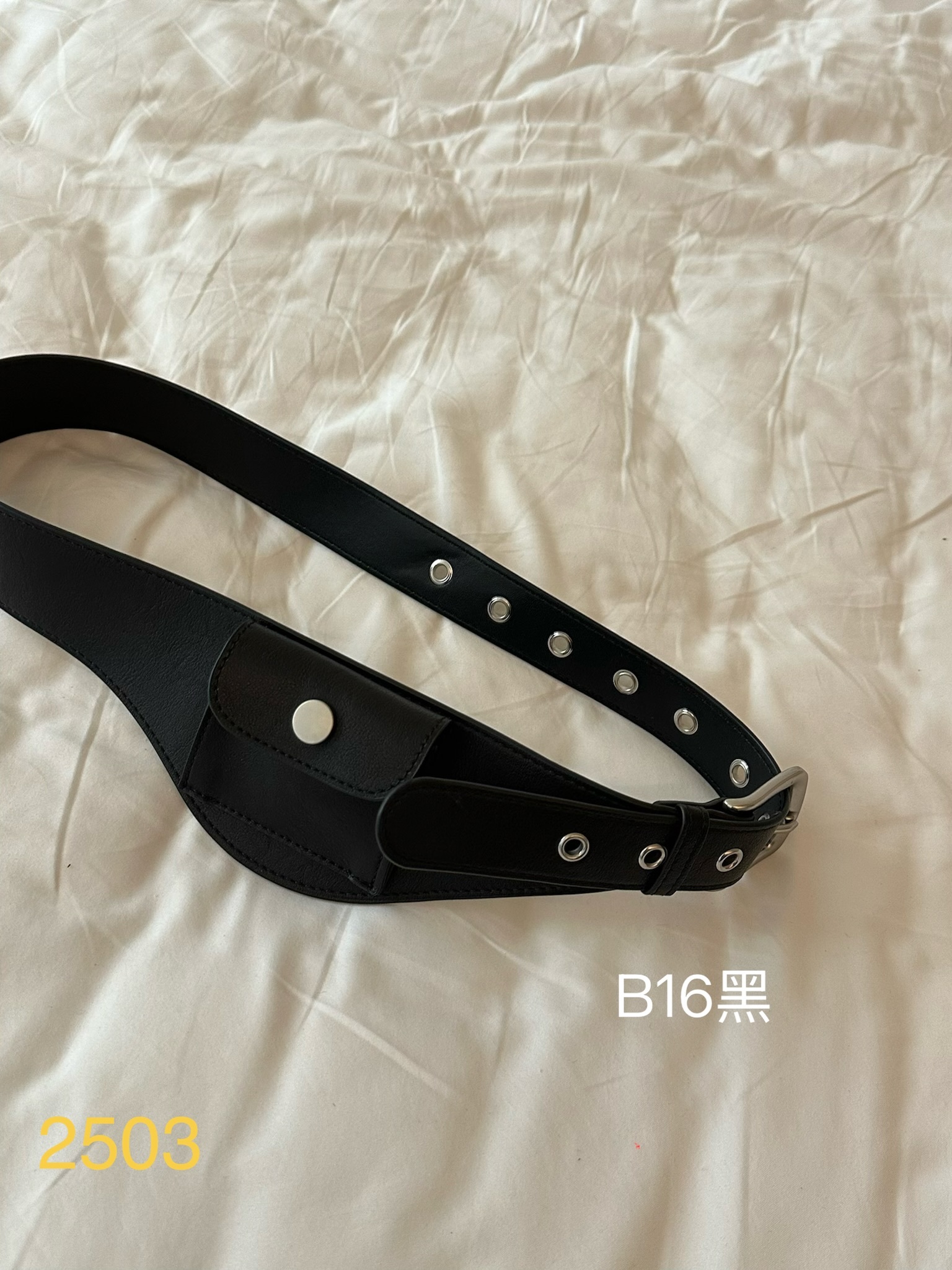 𝗔𝗽𝗿.𝟮𝟳/B16-今年穿搭必備皮革腰包皮帶-黑