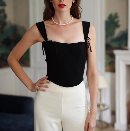 1GL0426-139 [GAALA] Jeanette Corset Top Black (EU)