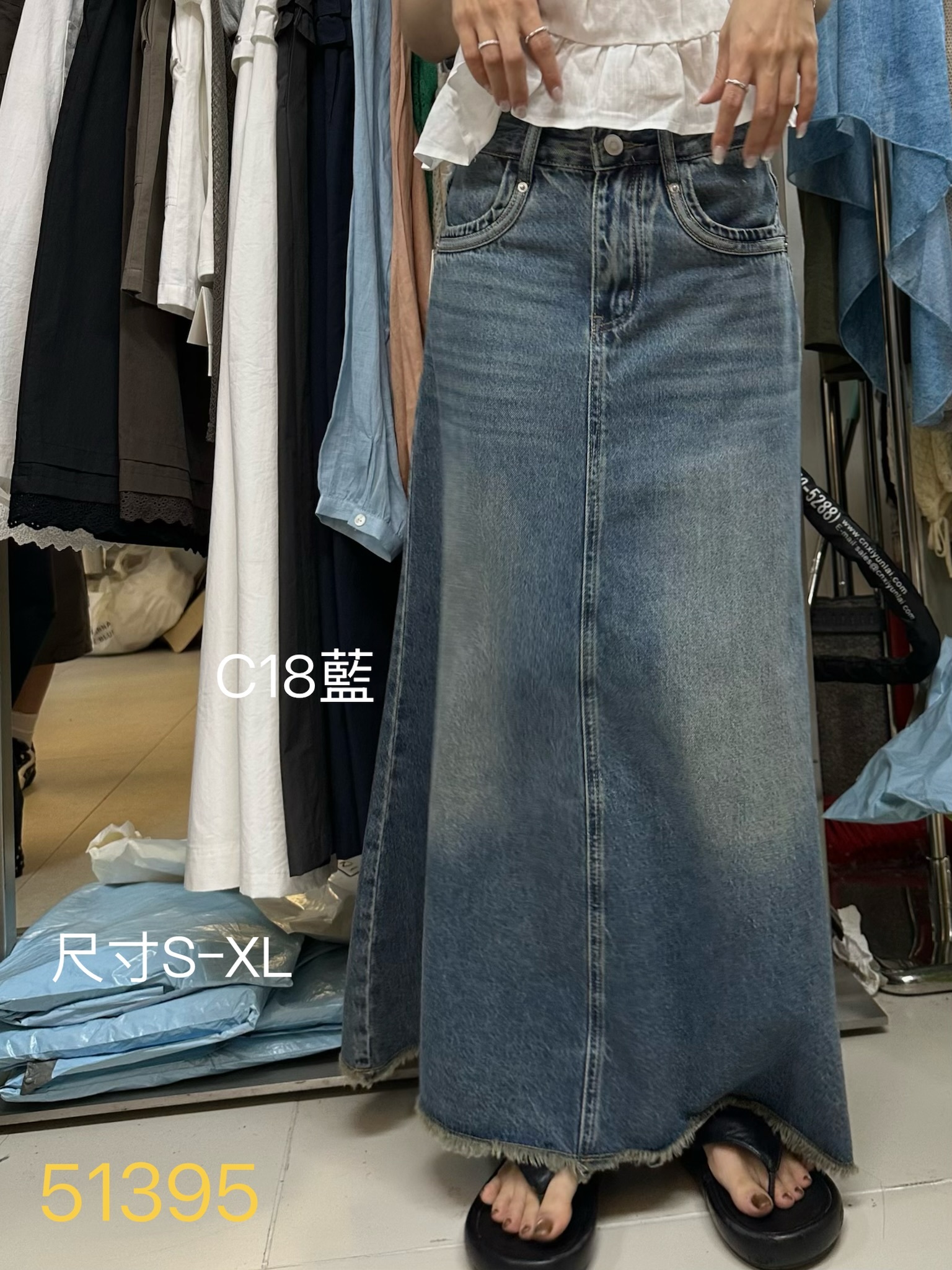 𝗔𝗽𝗿.𝟮𝟴/C18-復古鬚鬚牛仔傘裙-S-XL