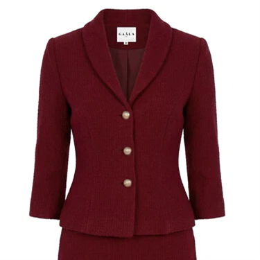 1GL0426-193 [GAALA] Margaux Cotton Tweed Two Piece (Jacket) Bordeaux (EU)