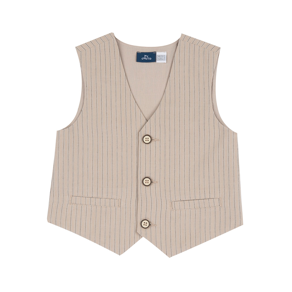 經典學院-直條紋西裝背心