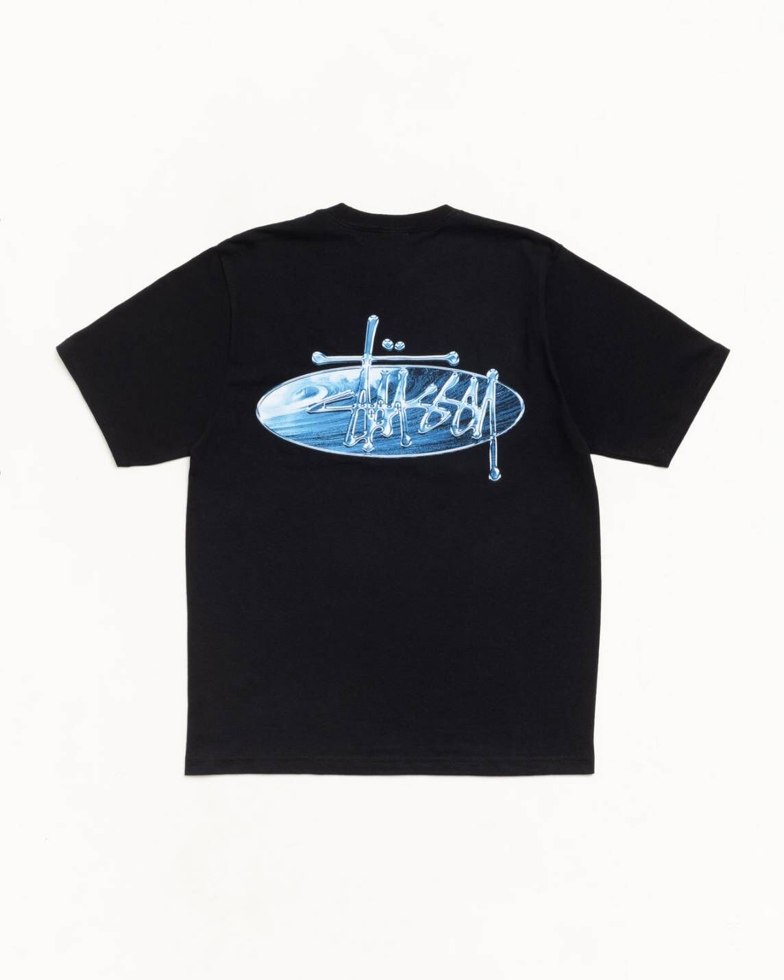 【STUSSY】4月連線更新 液態藍WAVE OVAL TEE