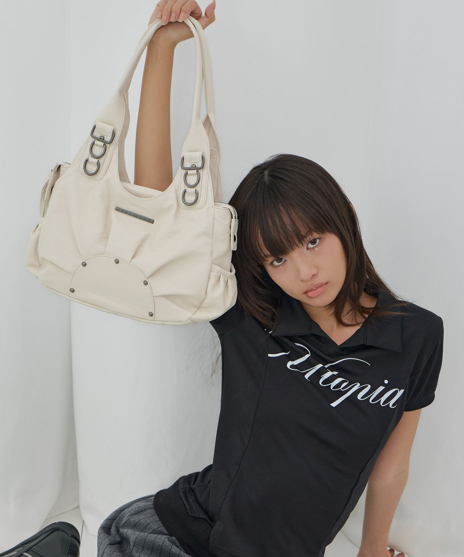 FANCY CLUB Ranma Hobo Bag 象牙白 F26QE983IV
