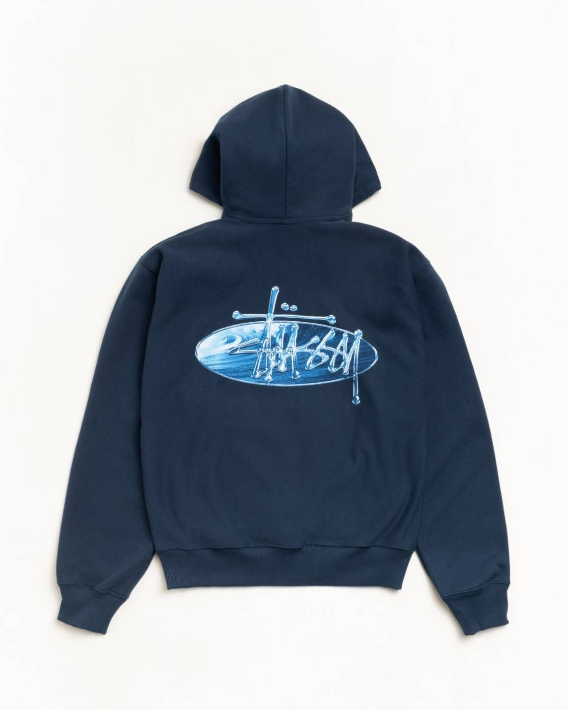 【STUSSY】4月連線更新 液態藍 WAVE OVAL HOODIE