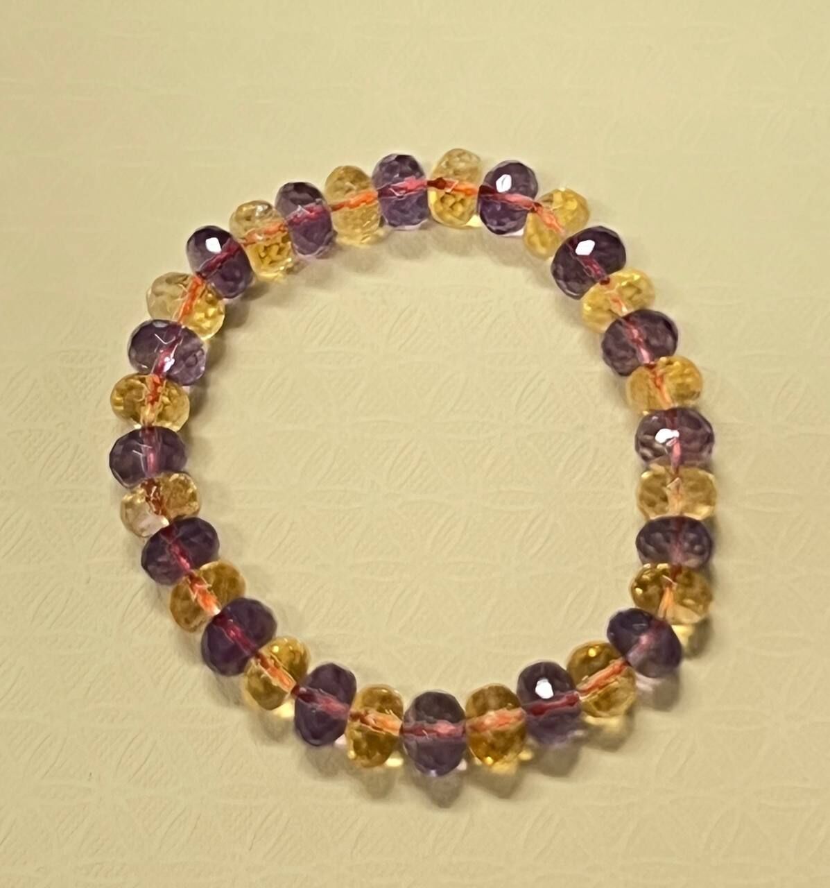 [S] GEMZ & CO XDJ CITRINE AMETHYST ABACUS BRACELET, C22 (C22)