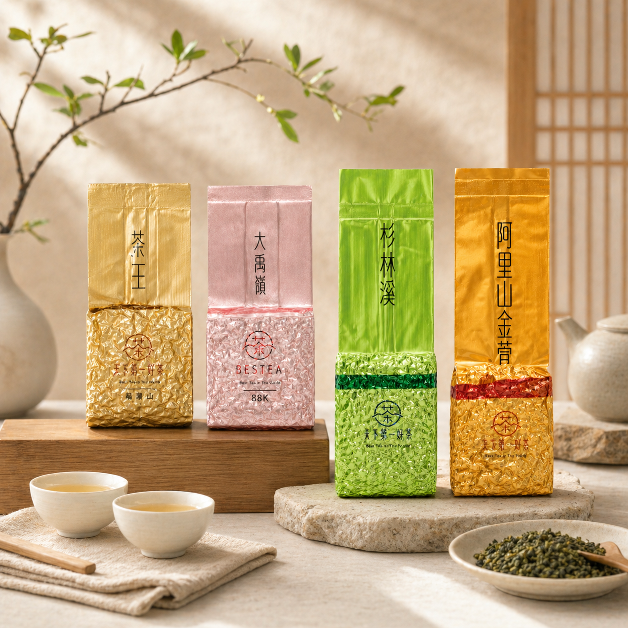 【會員限定組合𝟲𝟬𝟬𝙜】福壽山茶王 𝙭 大禹嶺88K 𝙭 杉林溪 𝙭 阿里山金萱