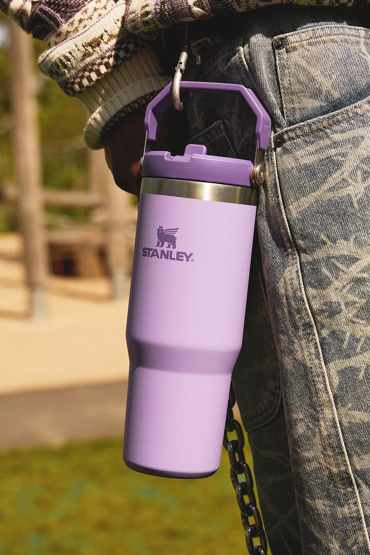 預購產品丨Stanley 1913 IceFlow™ 手提吸管杯 2.0 Flip Straw Tumbler LILAC 30oz