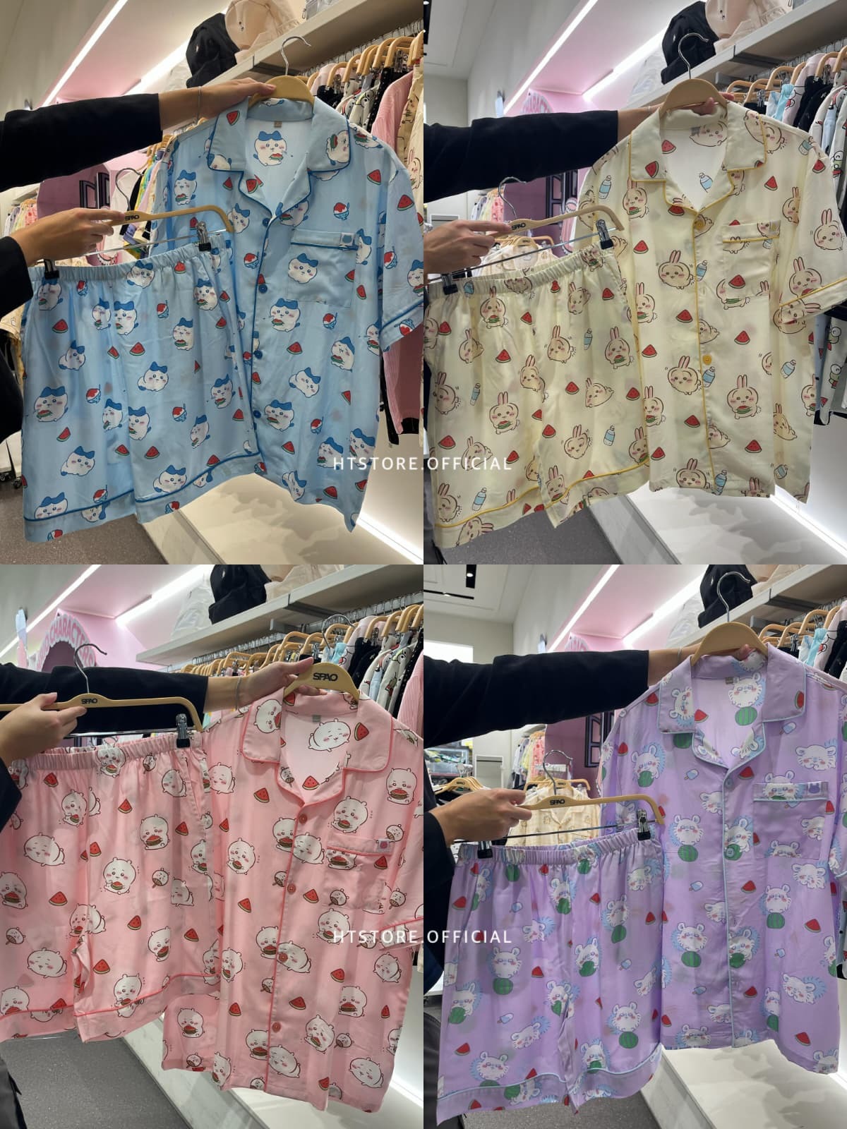 Spao x Chiikawa & Sanrio 春夏睡衣套裝 🍉 十款入