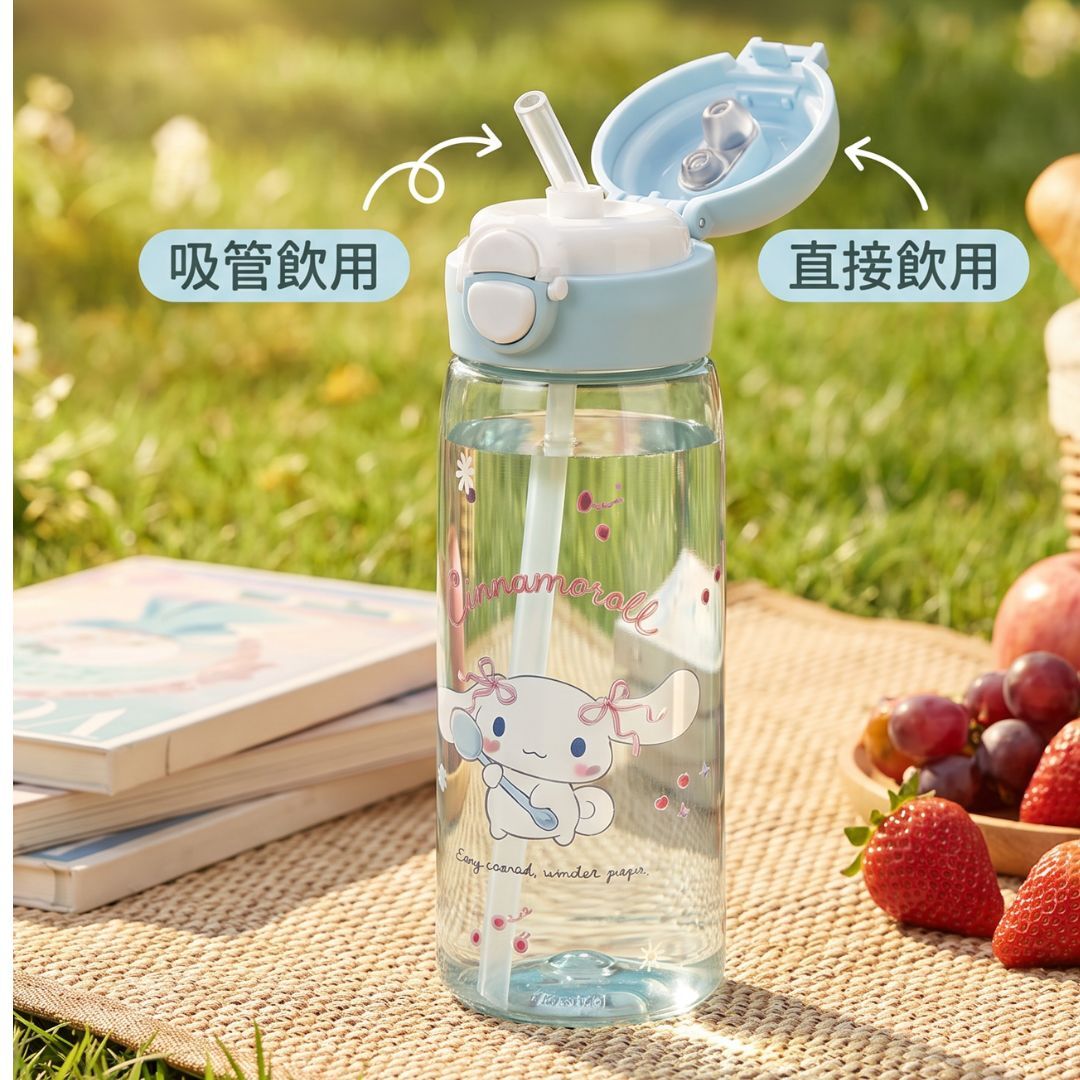 玉桂狗 Sanrio 便攜式吸管水樽 兩段開合式(500ml)