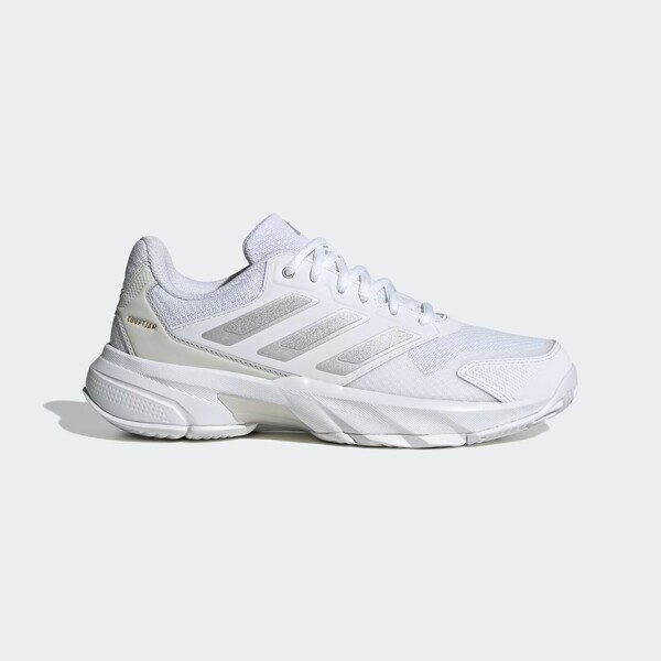 Adidas Courtjam Control 3 W ID2457 女 網球鞋 運動 訓練 緩震 抗扭 穩定 白銀