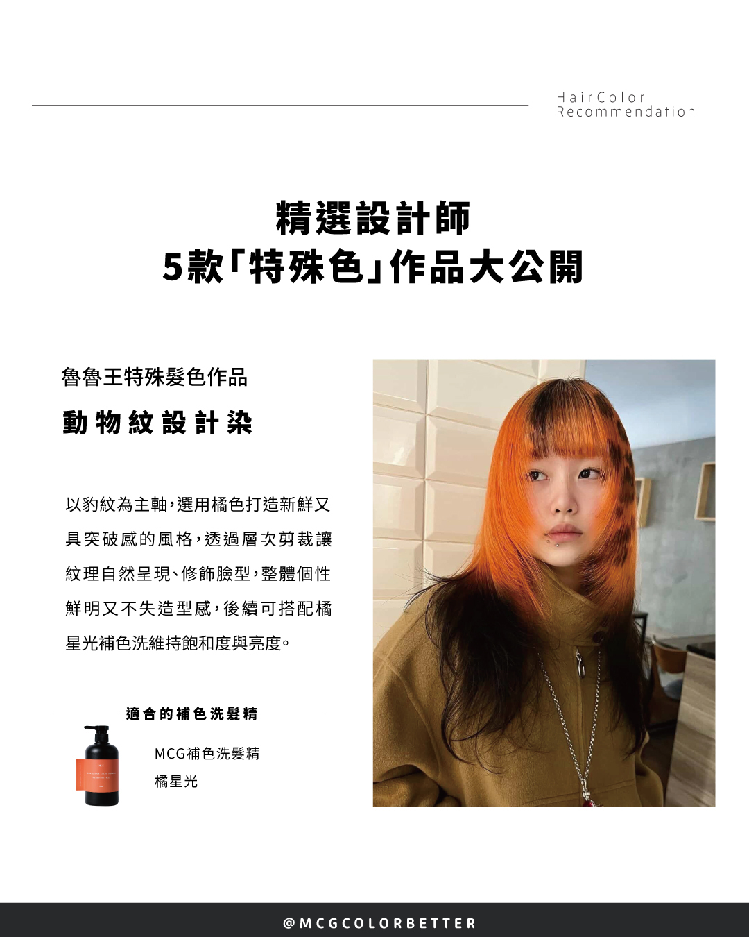特殊色染髮案例五：動物紋設計染