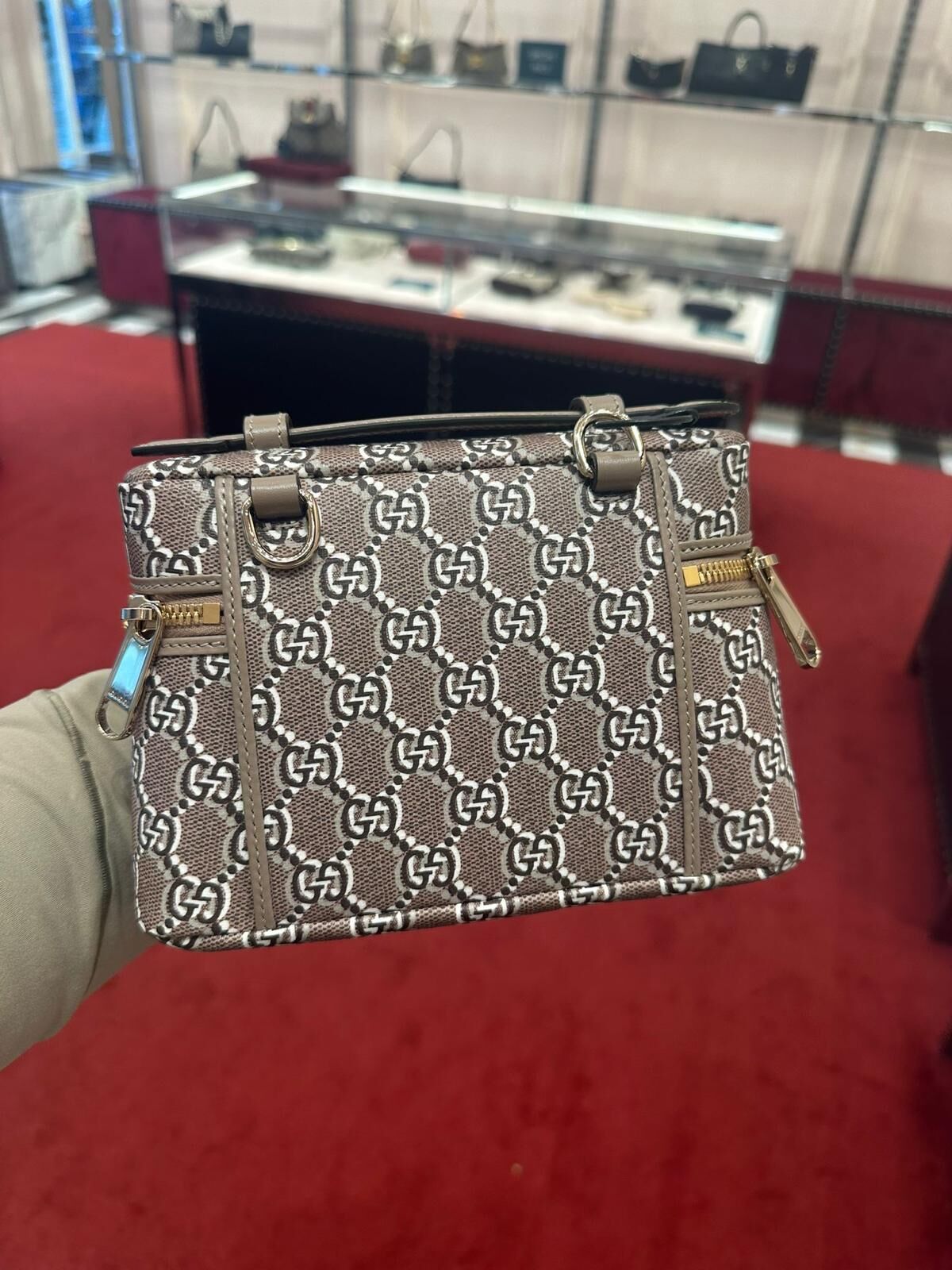 LYS01642 GUCCI GG Shadow Mini 經典雙G印花拼接萬用包斜背包