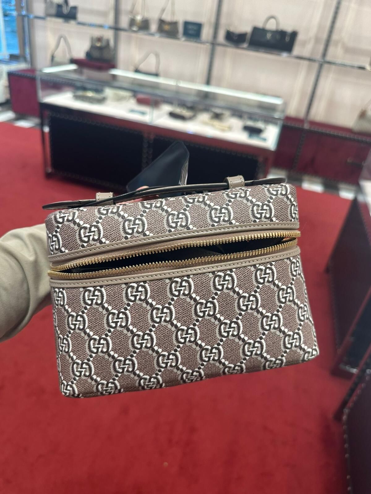 LYS01642 GUCCI GG Shadow Mini 經典雙G印花拼接萬用包斜背包