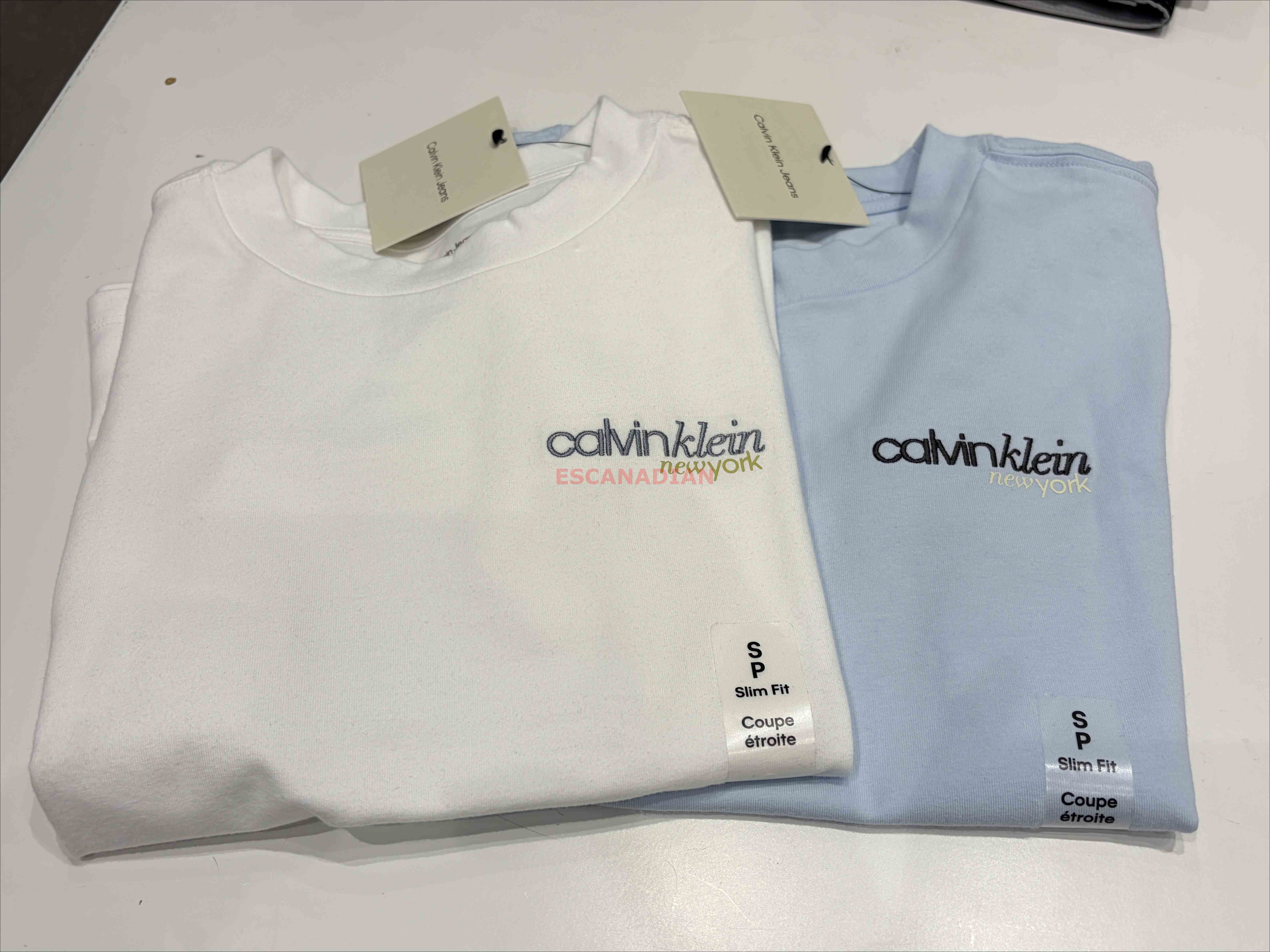 CK 女大人 刺繡小字樣 短TEE (Slim fit 合身版) (2色)