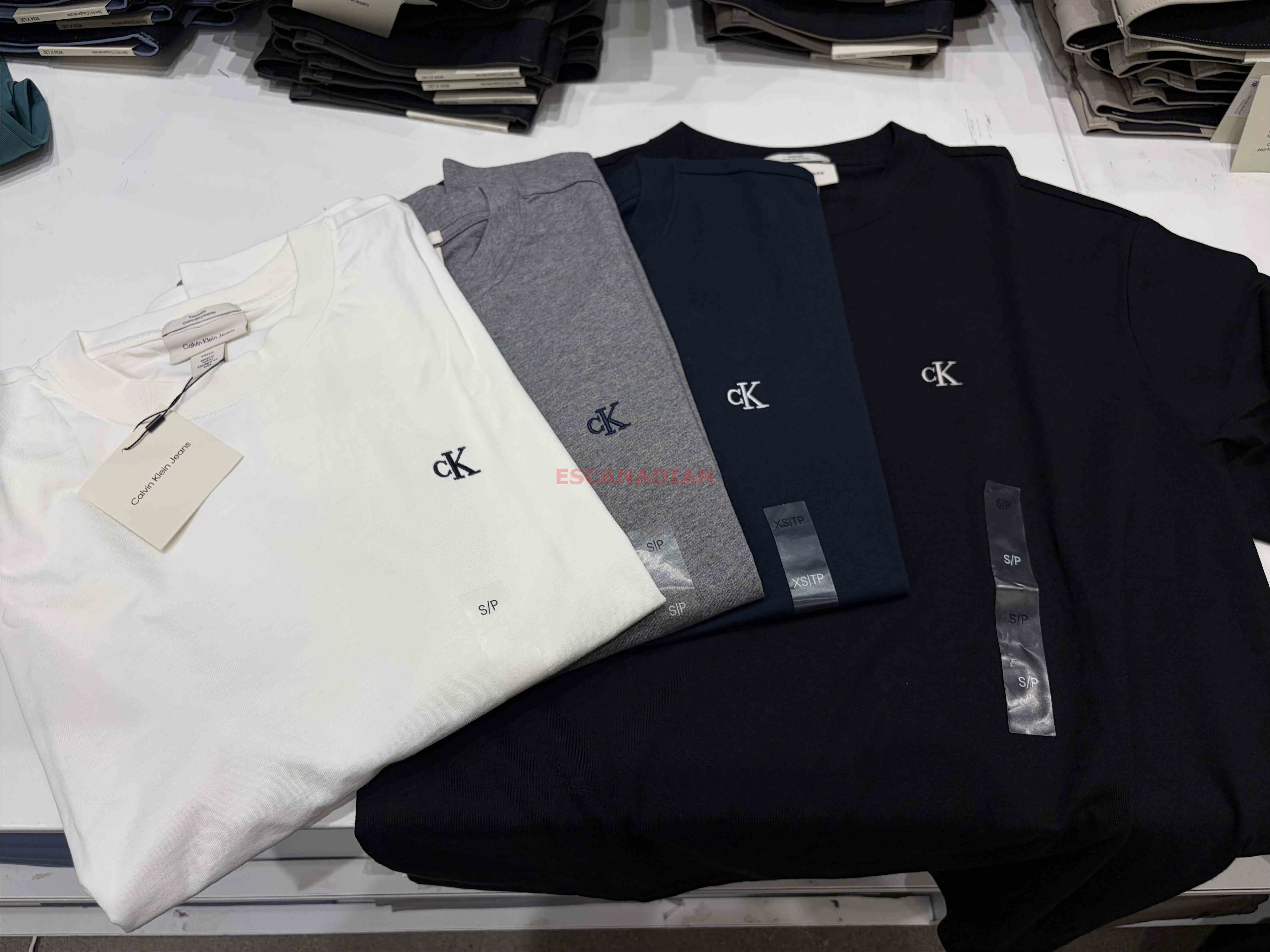 CK 男大人 BTS征國同款 經典款 小厚磅 電繡小標 寬版 短TEE (4色)