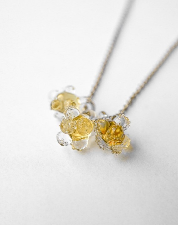 HARIO-LWF - 含羞草手工玻璃項鍊